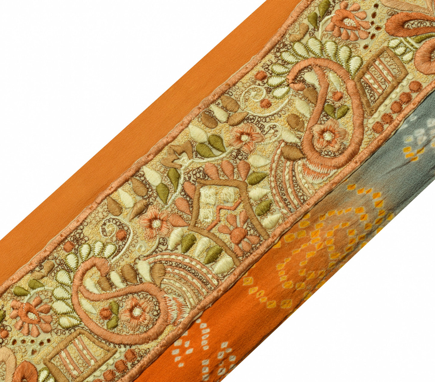 Sushila Vintage Pure Silk Saree Border Indian Craft Sewing Trim Embroidery Lace