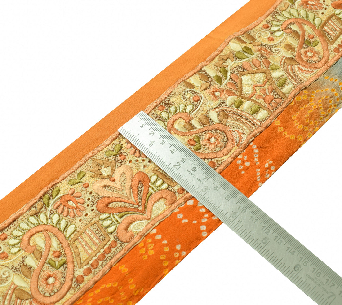 Sushila Vintage Pure Silk Saree Border Indian Craft Sewing Trim Embroidery Lace
