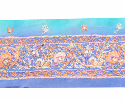 Sushila Vintage Hand Embroidered Saree Border Craft Sewing Trim Lace Ribbon