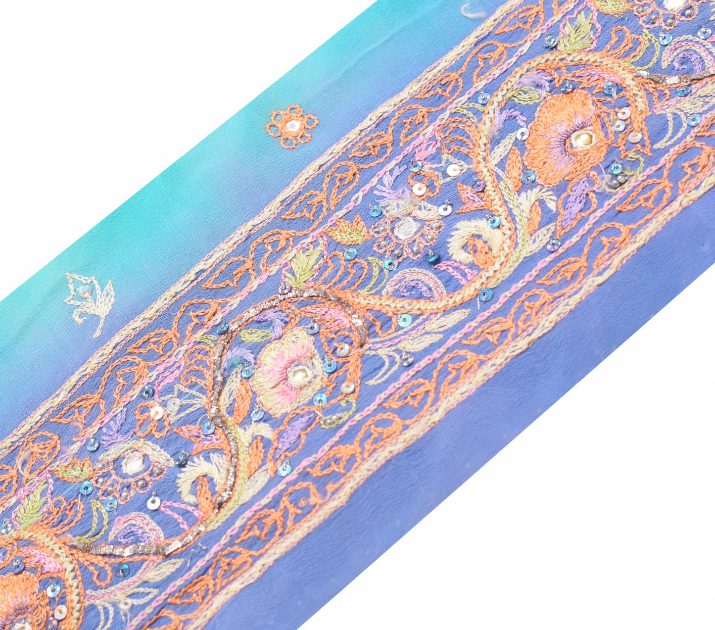 Sushila Vintage Hand Embroidered Saree Border Craft Sewing Trim Lace Ribbon