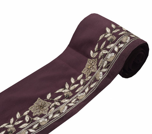 Sushila Vintage Hand Embroidered Saree Border Craft Sewing Trim Floral Lace