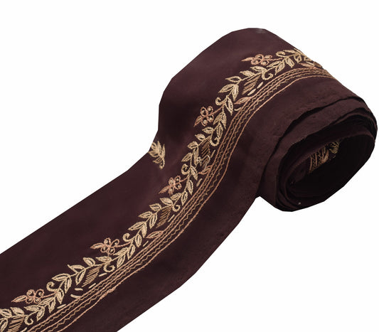Sushila Vintage Hand Embroidered Saree Border Silk Craft Sewing Trim Lace Ribbon