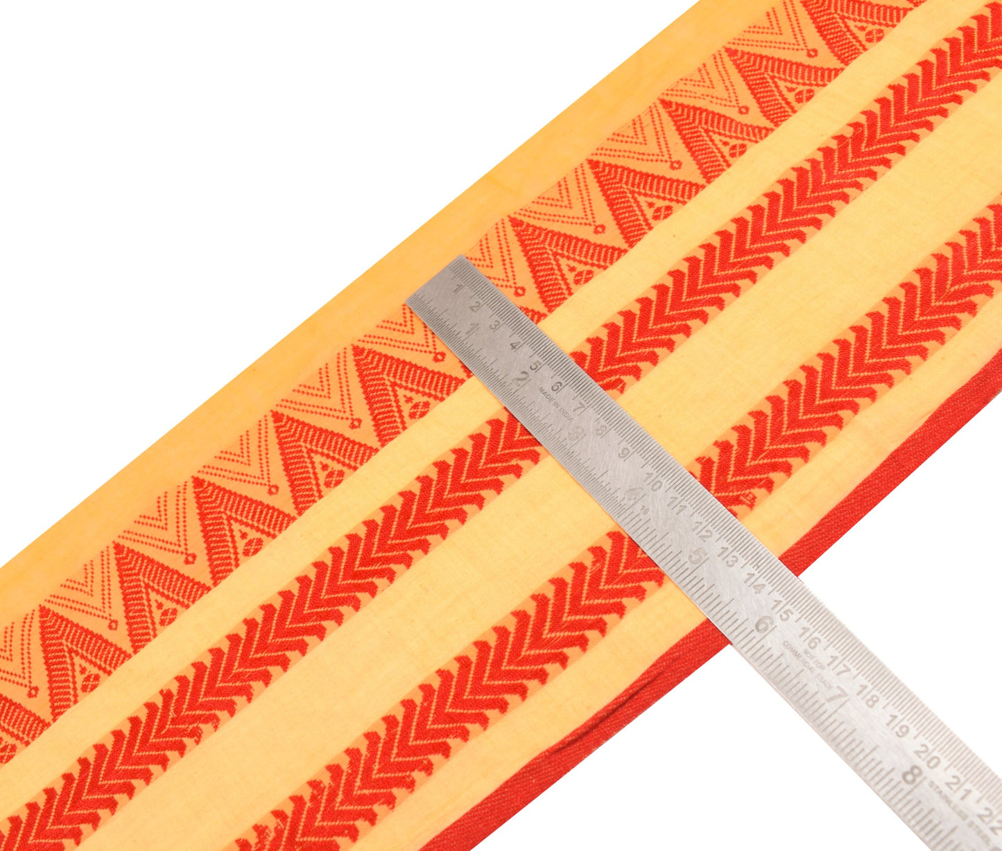Sushila Vintage Cotton Saree Border Indian Craft Sewing Trim Woven Cotton Ribbon