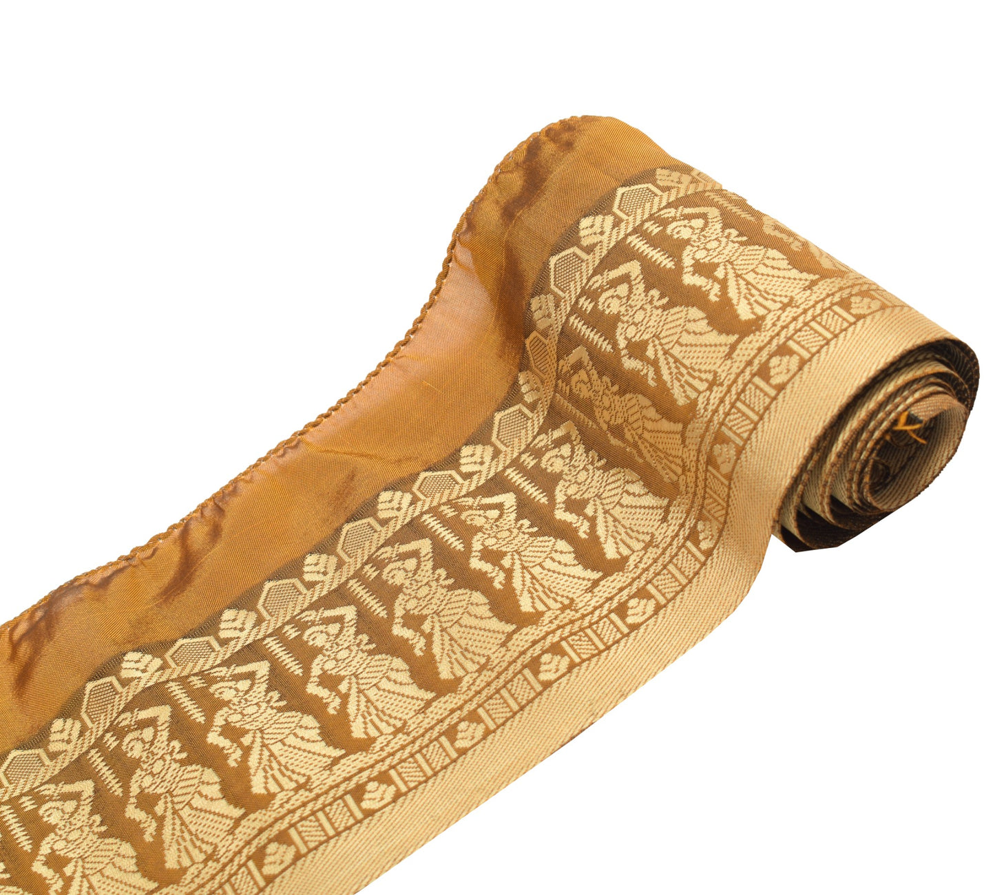 Sushila Vintage Baluchari Woven Saree Border Indian Craft Sewing Trim Ribbon