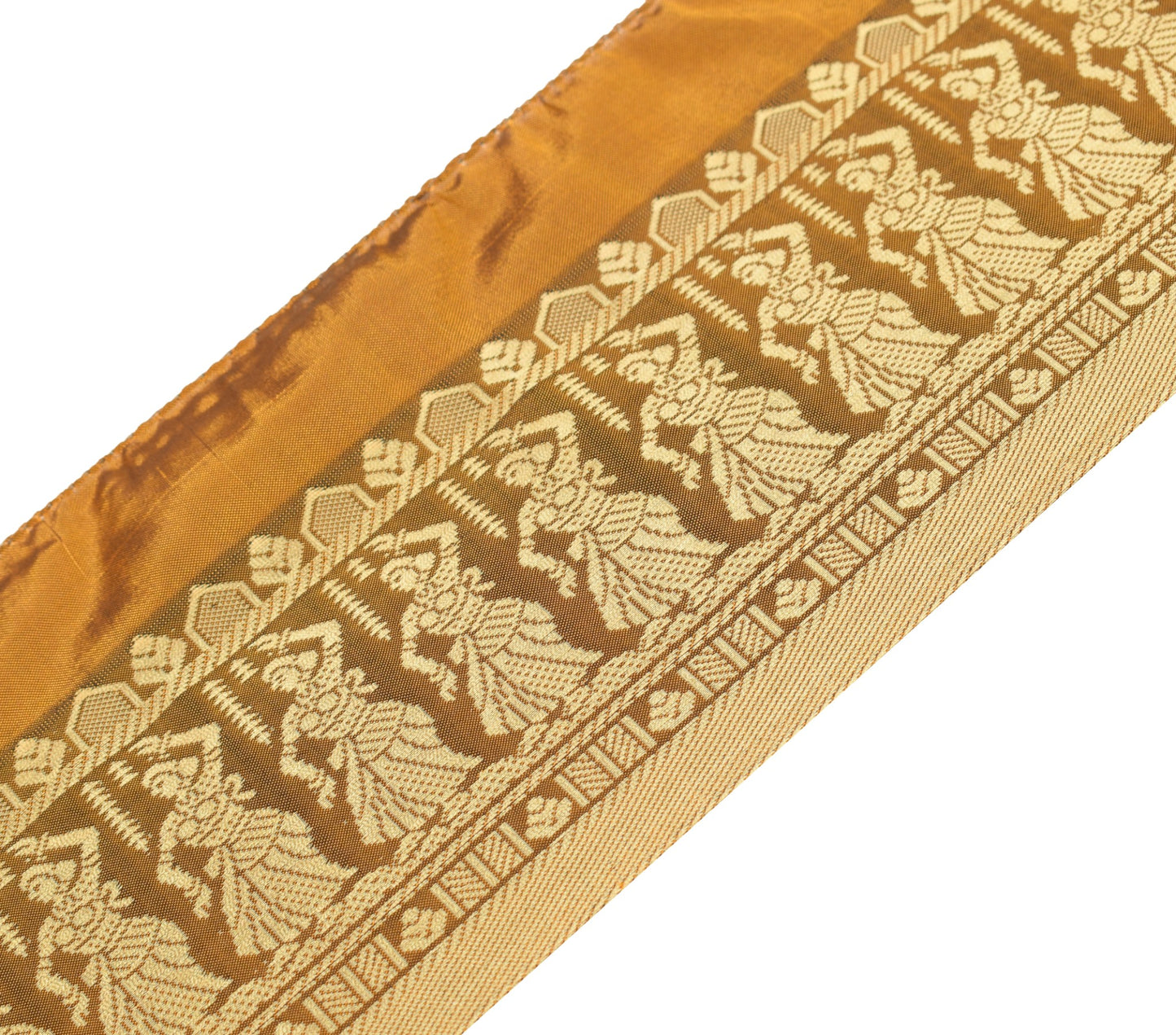 Sushila Vintage Baluchari Woven Saree Border Indian Craft Sewing Trim Ribbon