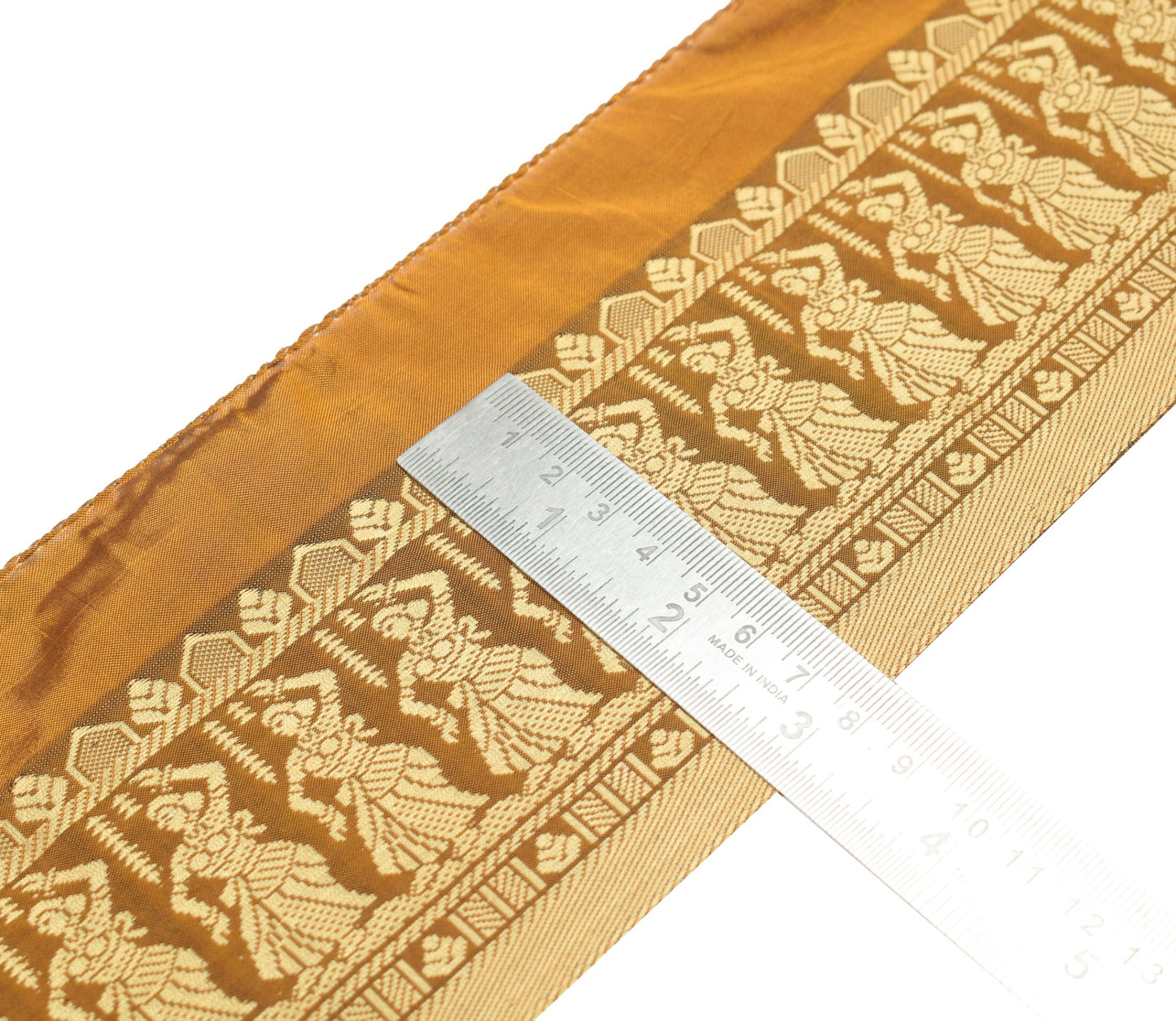 Sushila Vintage Baluchari Woven Saree Border Indian Craft Sewing Trim Ribbon