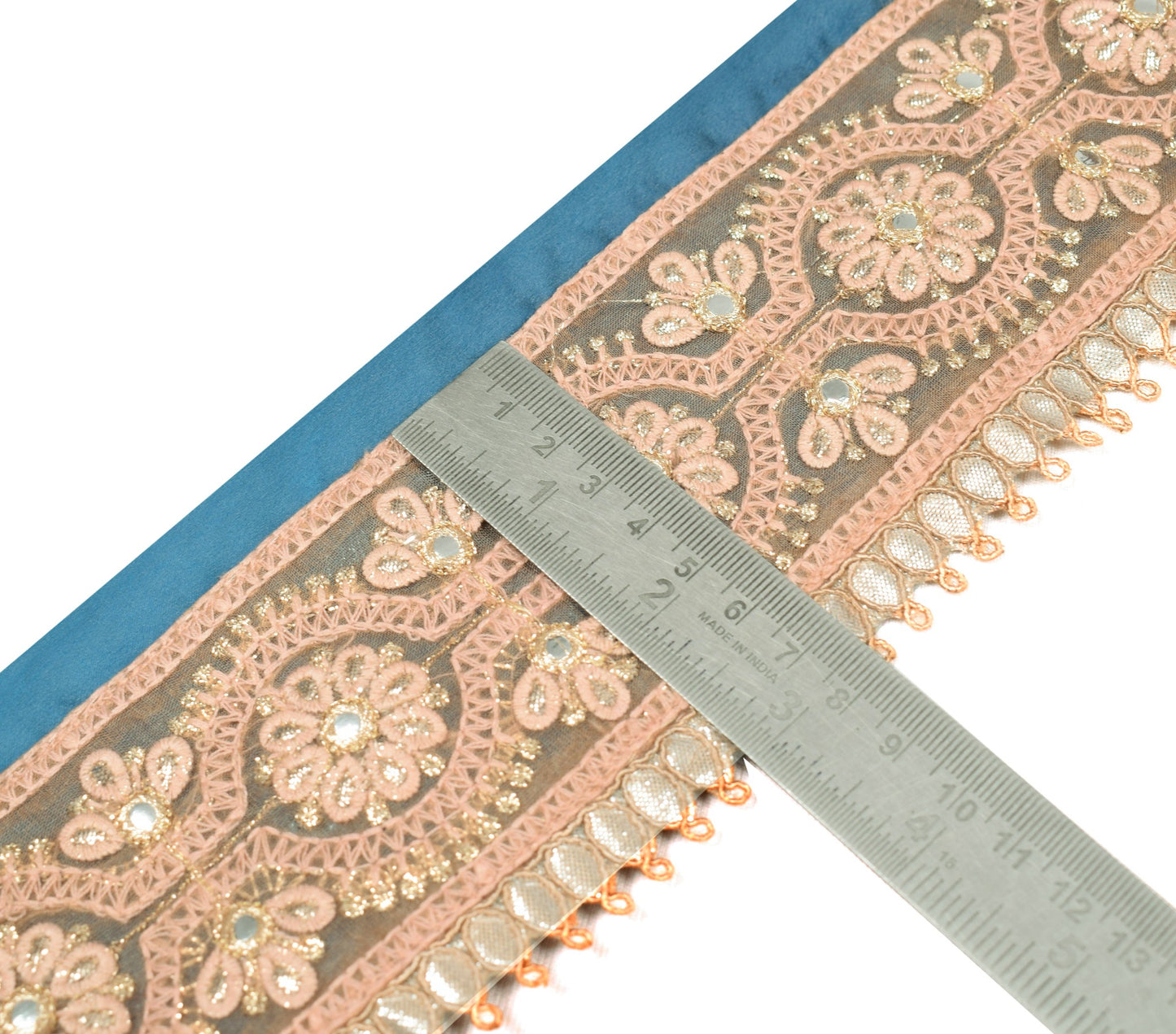 Sushila Vintage Embroidered Saree Border Indian Craft Sewing Trim Art Silk Lace