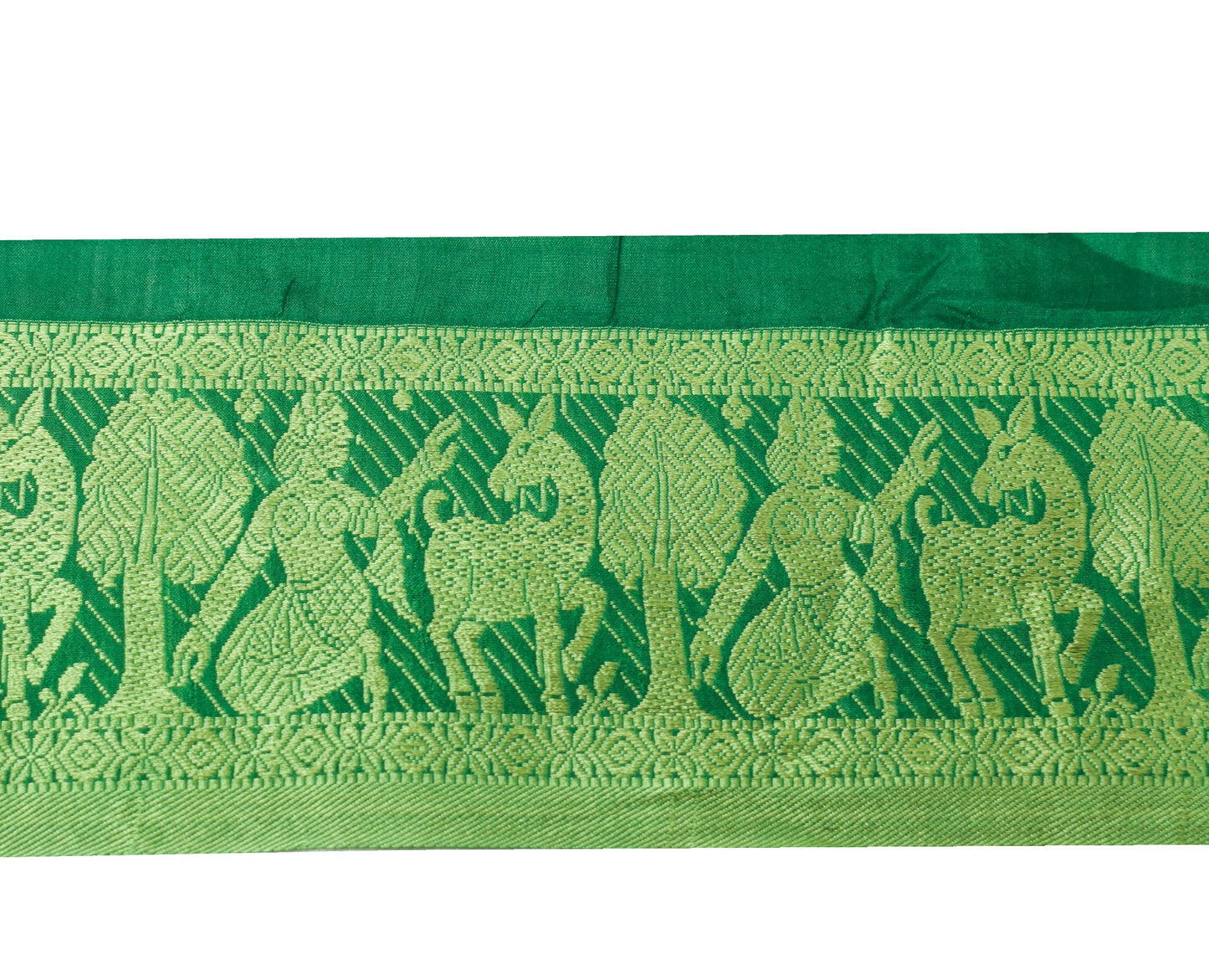 Sushila Vintage Baluchari Woven Saree Border Craft Sewing Trim Pure Silk Lace