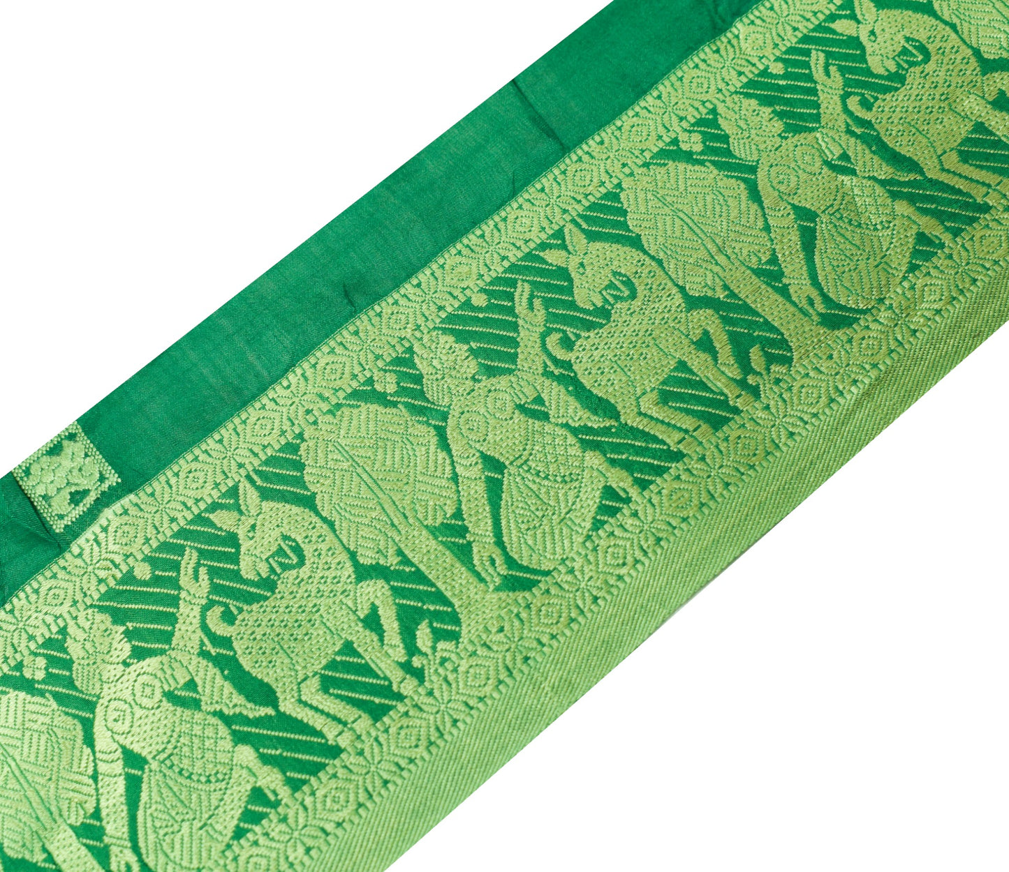 Sushila Vintage Baluchari Woven Saree Border Craft Sewing Trim Pure Silk Lace