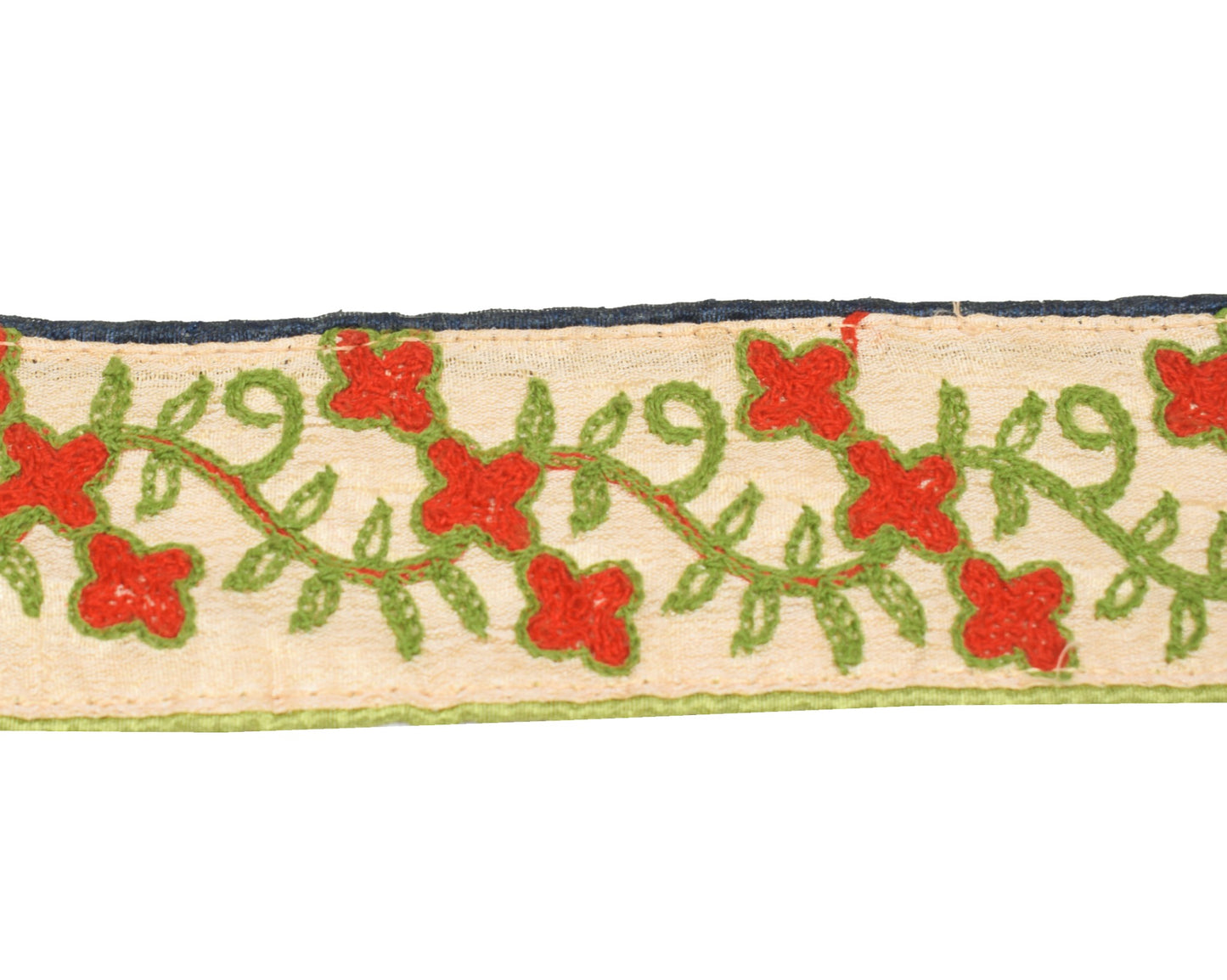 Sushila Vintage Cream Saree Border Embroidered Craft Sewing Trim Lace Ribbon