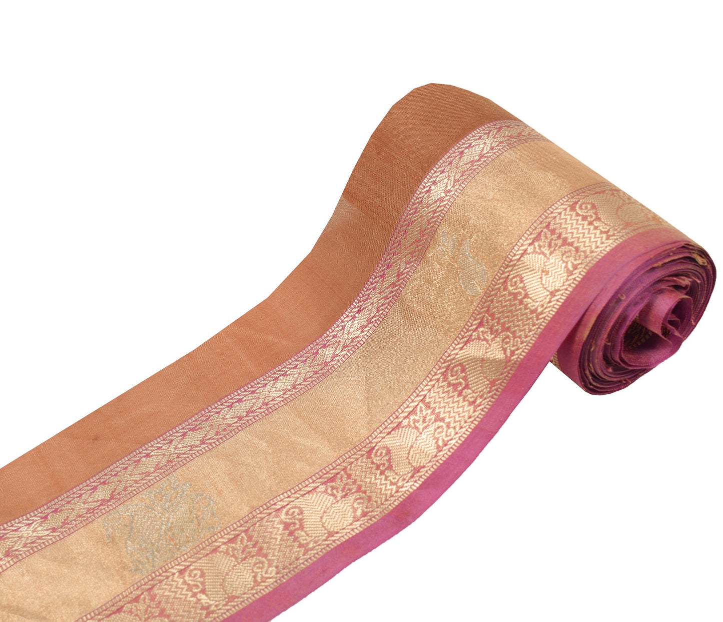Sushila Vintage Golden Woven Saree Border Indian Craft Sewing Trim Lace Ribbon