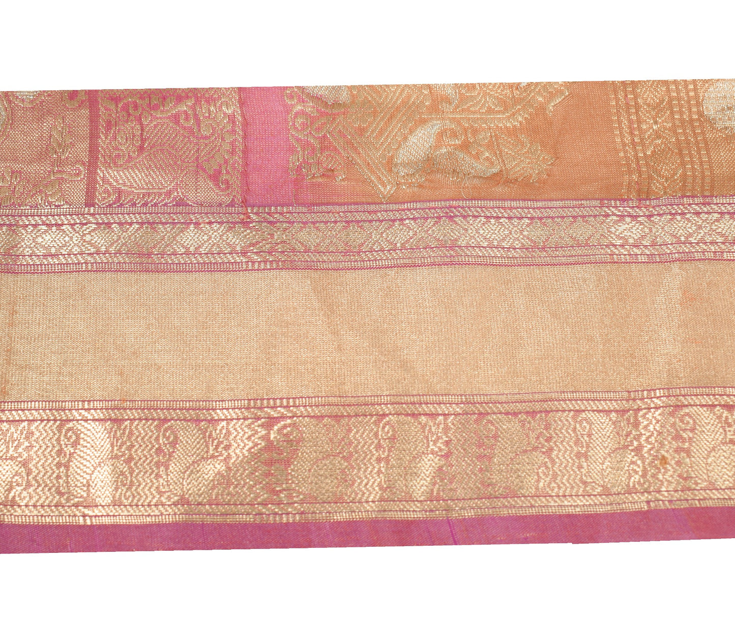 Sushila Vintage Golden Woven Saree Border Indian Craft Sewing Trim Lace Ribbon
