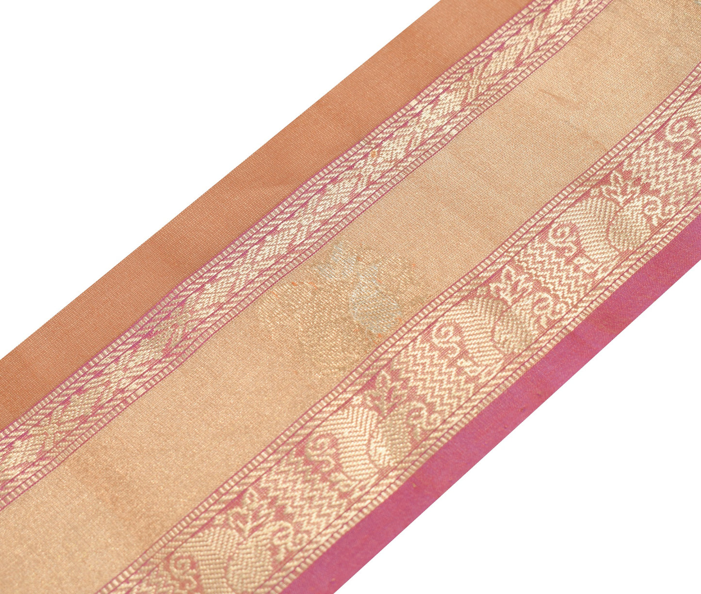 Sushila Vintage Golden Woven Saree Border Indian Craft Sewing Trim Lace Ribbon