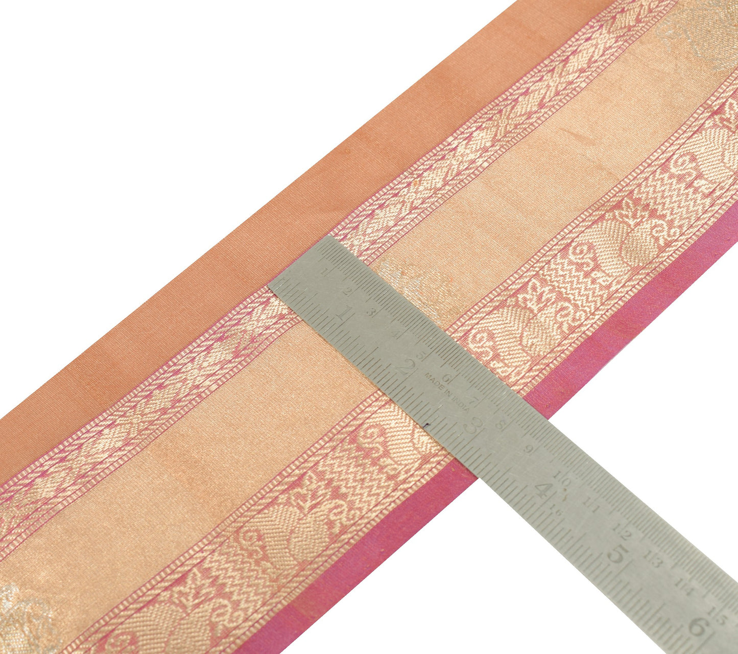 Sushila Vintage Golden Woven Saree Border Indian Craft Sewing Trim Lace Ribbon