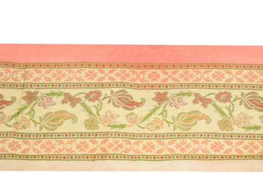 Sushila Vintage Gold Saree Border Pure Tussar Woven Craft Sewing Trim Lace Edges