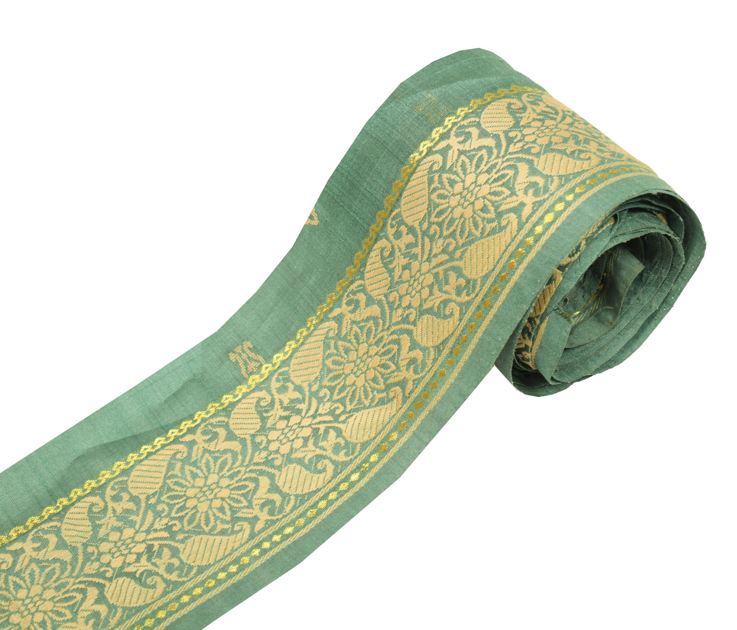 Sushila Vintage Paisley Woven Saree Border Craft Sewing Trim Woven Lace Ribbon
