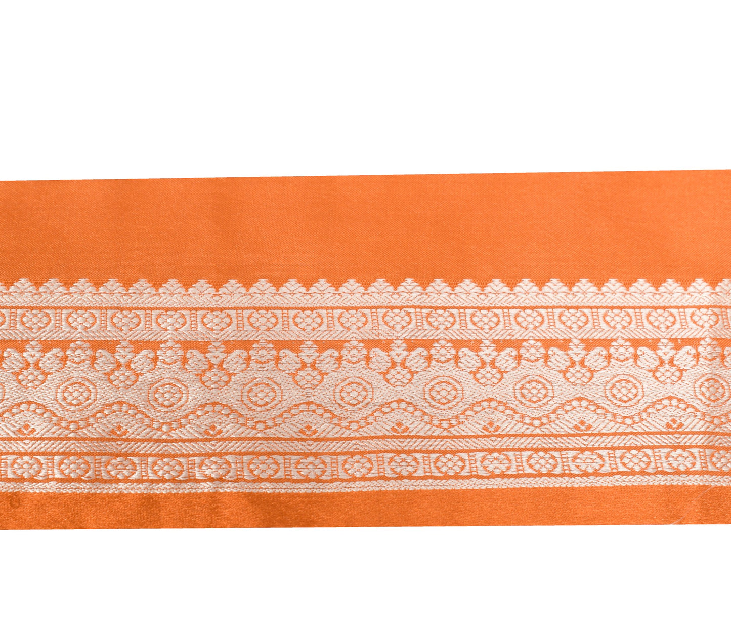 Sushila Vintage Rust Saree Border Indian Craft Sewing Trim Woven Pure Silk Lace