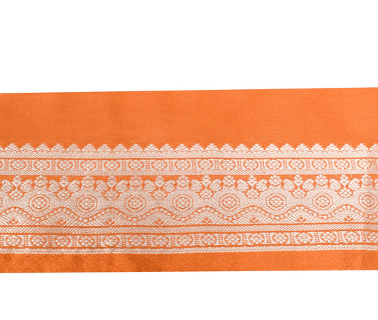 Sushila Vintage Rust Saree Border Indian Craft Sewing Trim Woven Pure Silk Lace