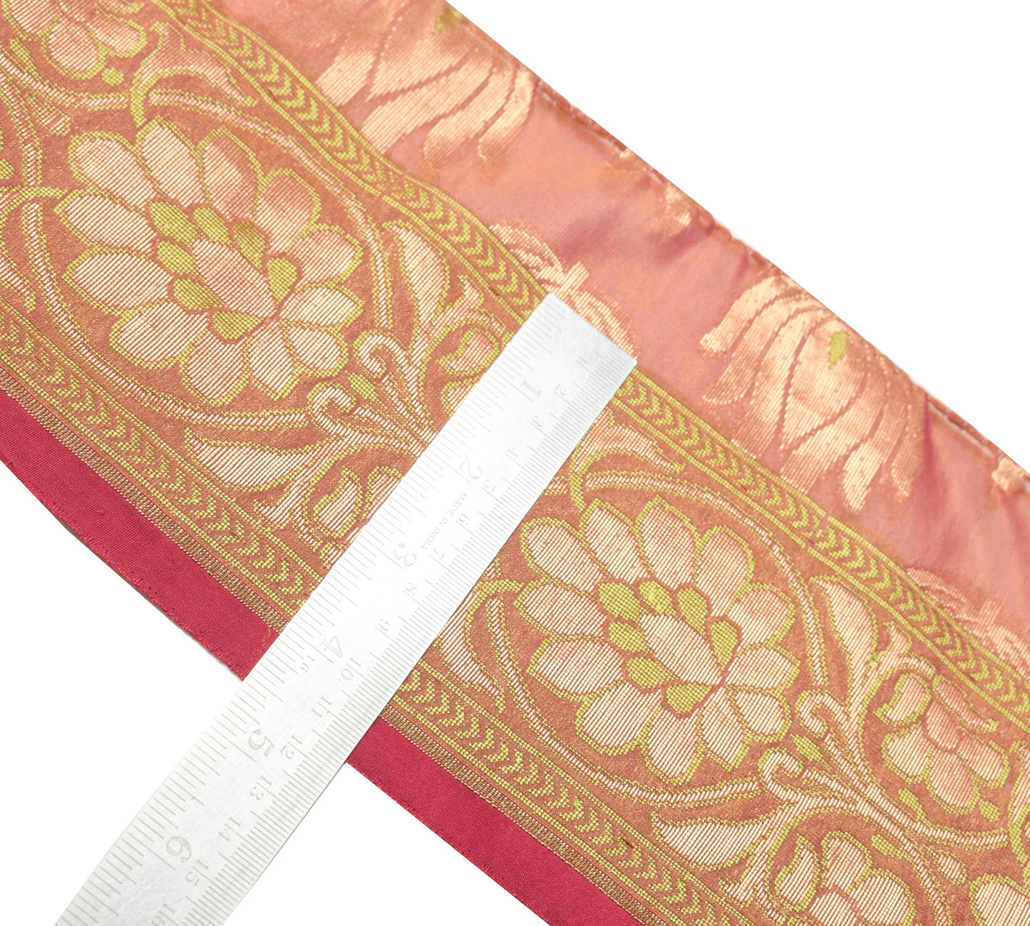 Sushila Vintage Dual Tone Saree Border Indian Zari Woven Craft Sewing Trim Lace