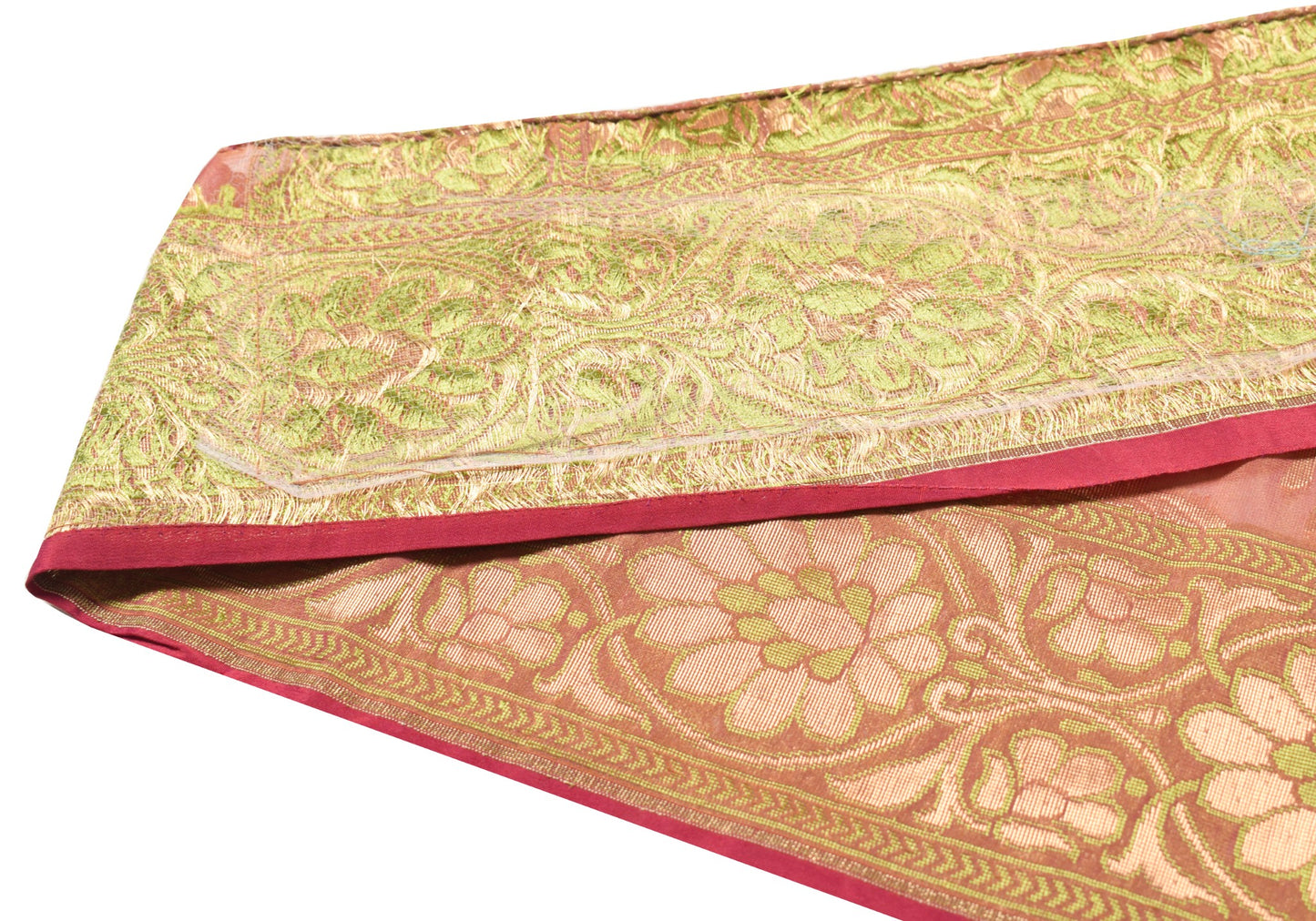 Sushila Vintage Dual Tone Saree Border Indian Zari Woven Craft Sewing Trim Lace