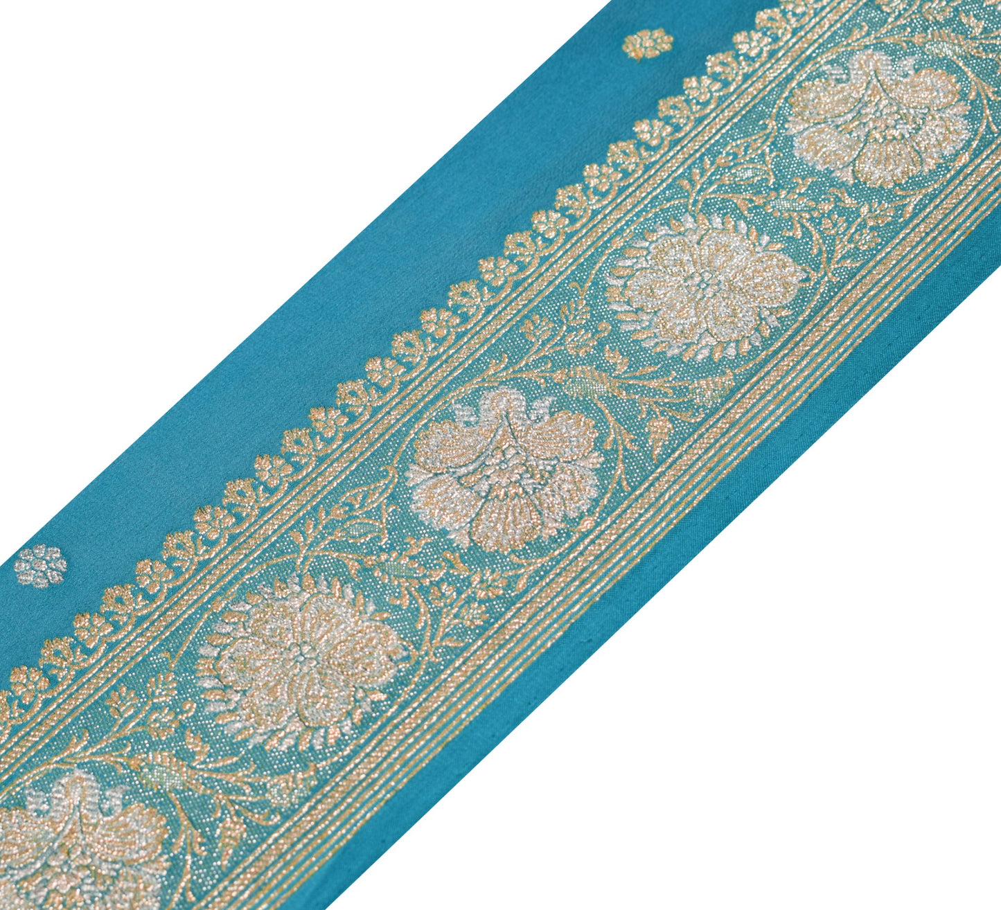 Sushila Vintage Banarasi Saree Border Craft Sewing Trim Zari Woven Lace Ribbon