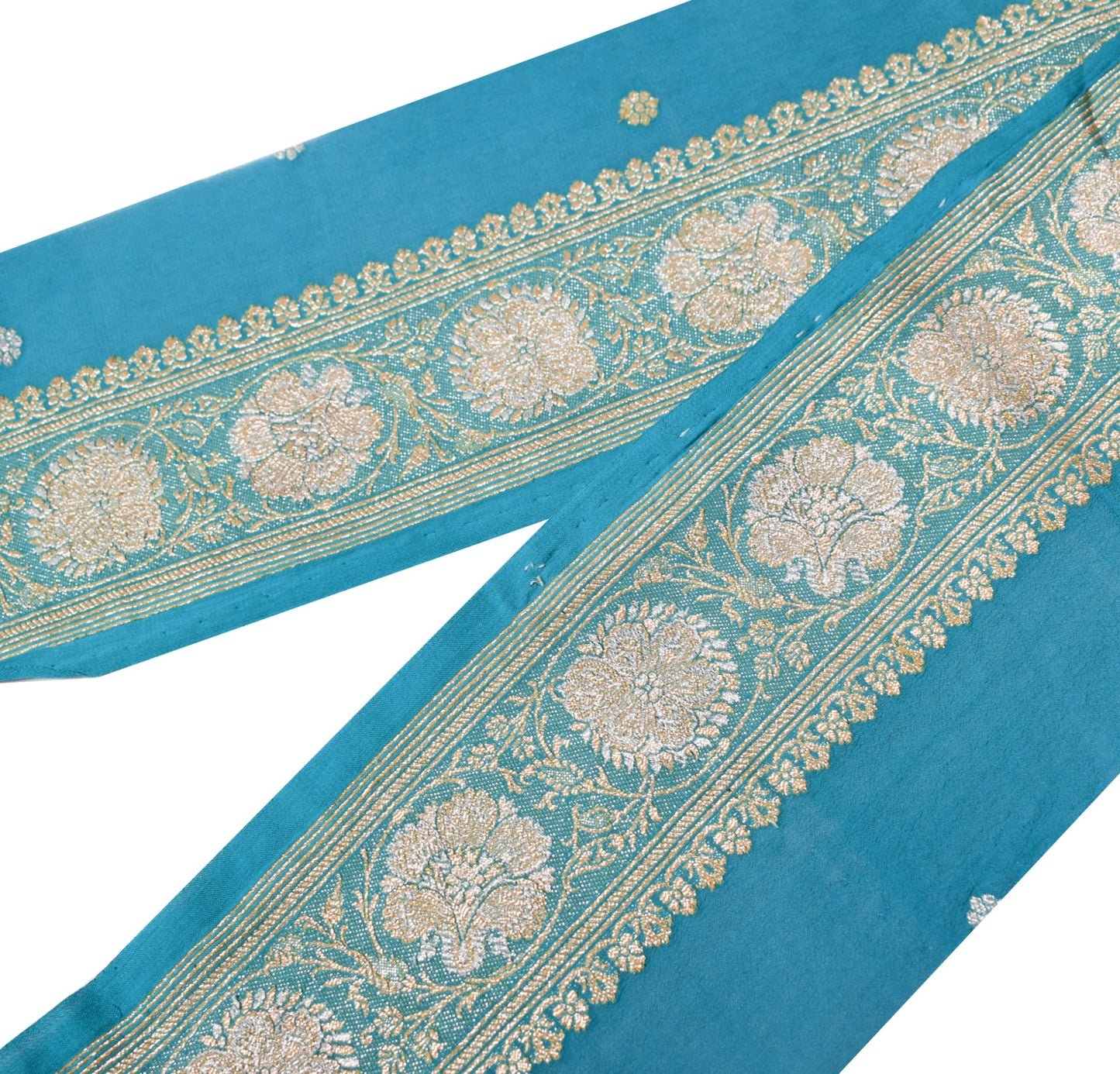 Sushila Vintage Banarasi Saree Border Craft Sewing Trim Zari Woven Lace Ribbon
