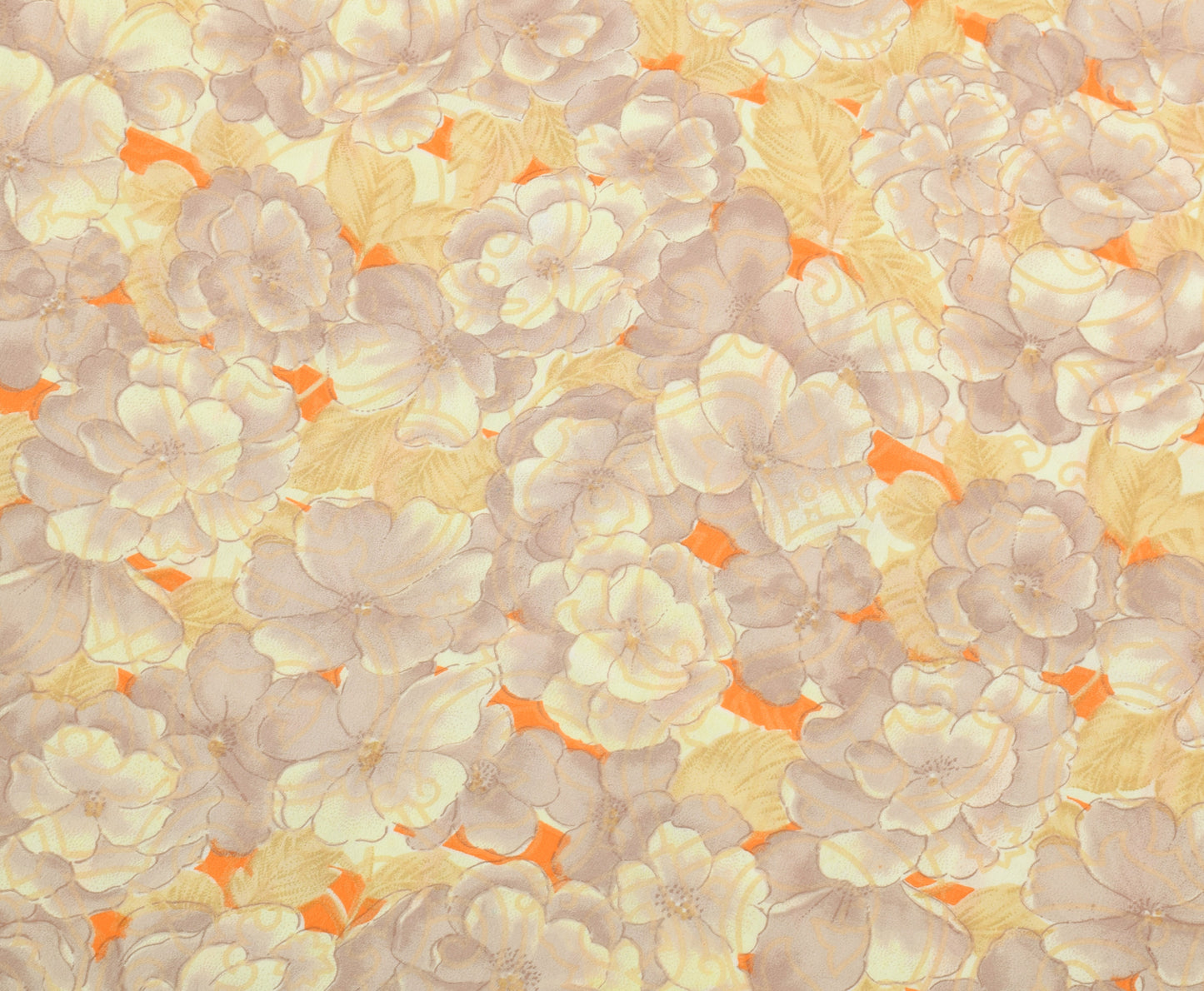 Sushila Vintage Indian Saree Blend Crepe Silk Printed Floral Soft 5 Yard Fabric