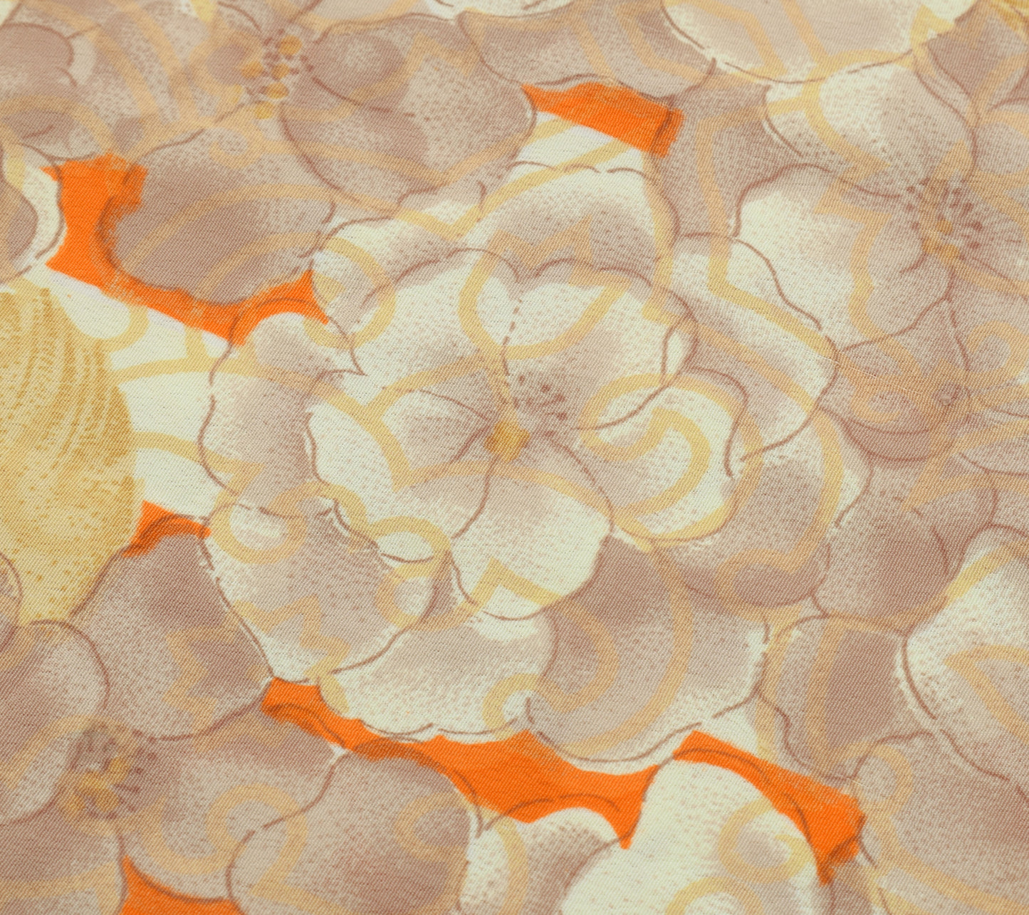 Sushila Vintage Indian Saree Blend Crepe Silk Printed Floral Soft 5 Yard Fabric