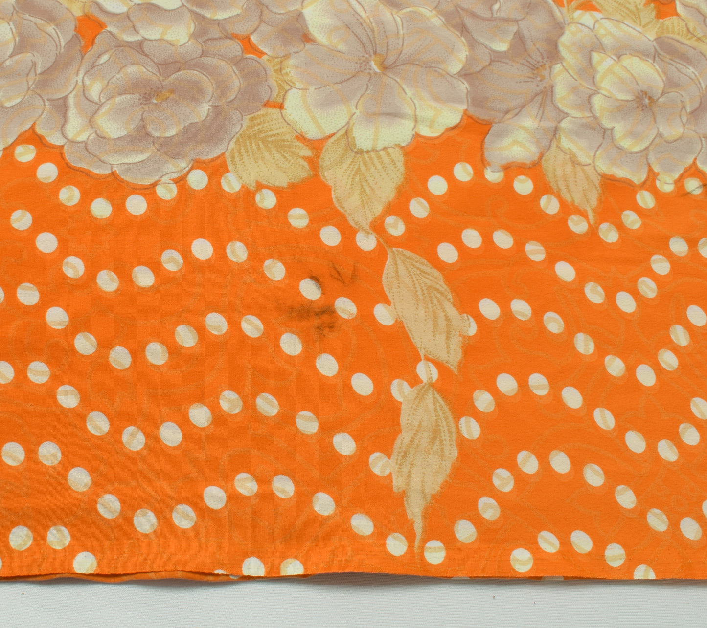 Sushila Vintage Indian Saree Blend Crepe Silk Printed Floral Soft 5 Yard Fabric