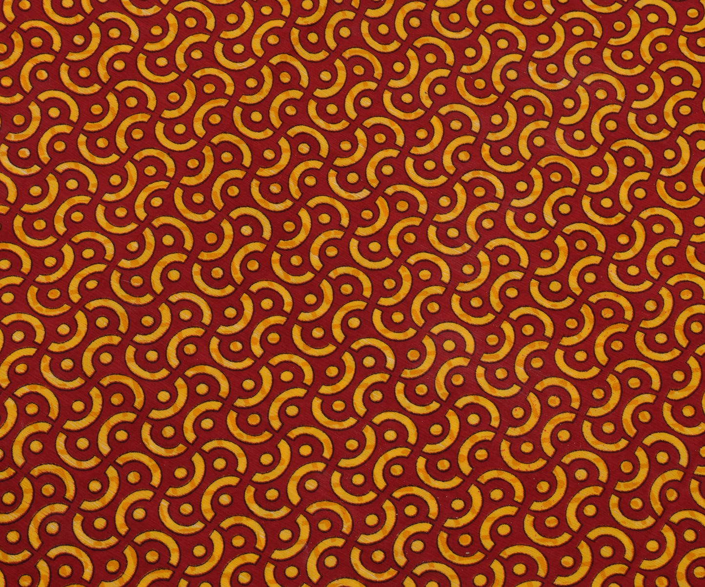 Sushila Vintage Red Saree Blend Crepe Silk Printed Soft Craft 5 Yard Fabric