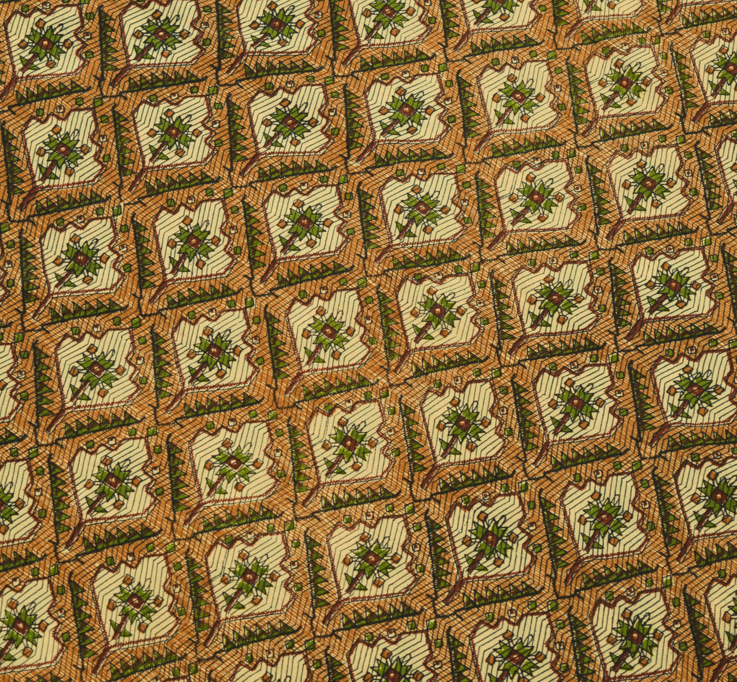 Sushila Vintage Brown Saree 100% Pure Crepe Silk Printed Daily Wear Soft Fabric