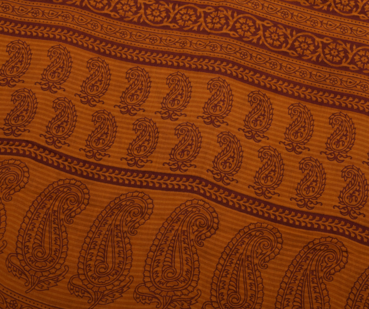 Sushila Vintage Green Saree 100% Pure Cotton Printed Floral Soft Craft Fabric