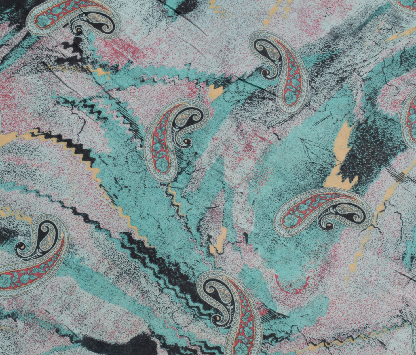 Sushila Vintage Indian Saree 100% Pure Cotton Printed Paisley Soft Craft Fabric