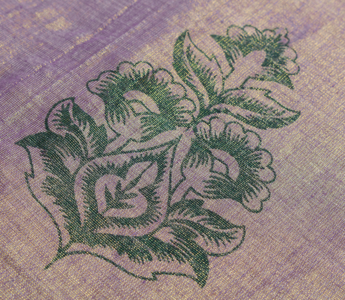 Sushila Vintage Purple Saree Cotton Tissue Humans Woven & Printed Craft Fabric