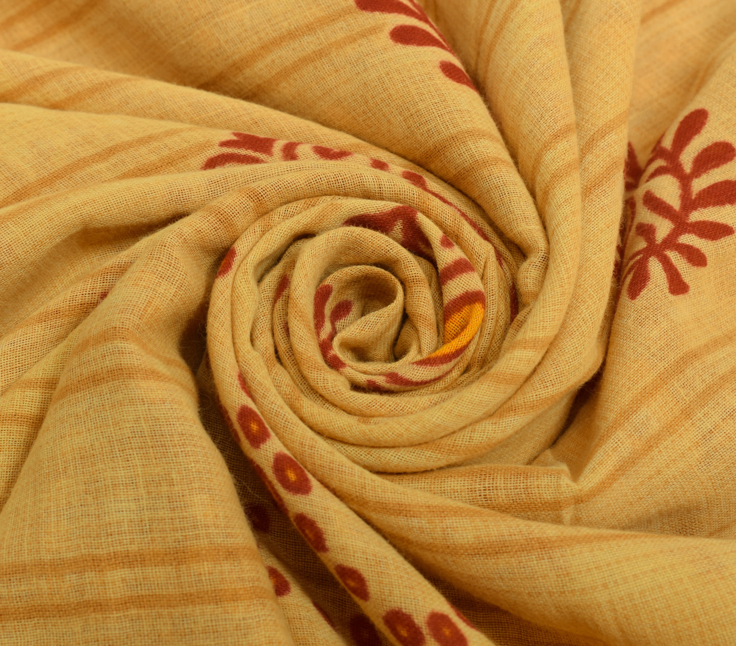 Sushila Vintage Indian Saree 100% Pure Cotton Printed Floral Soft Craft Fabric