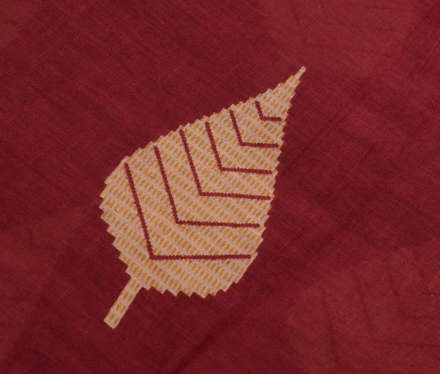 Sushila Vintage Maroon Saree 100% Pure Cotton Printed Floral Soft Craft Fabric