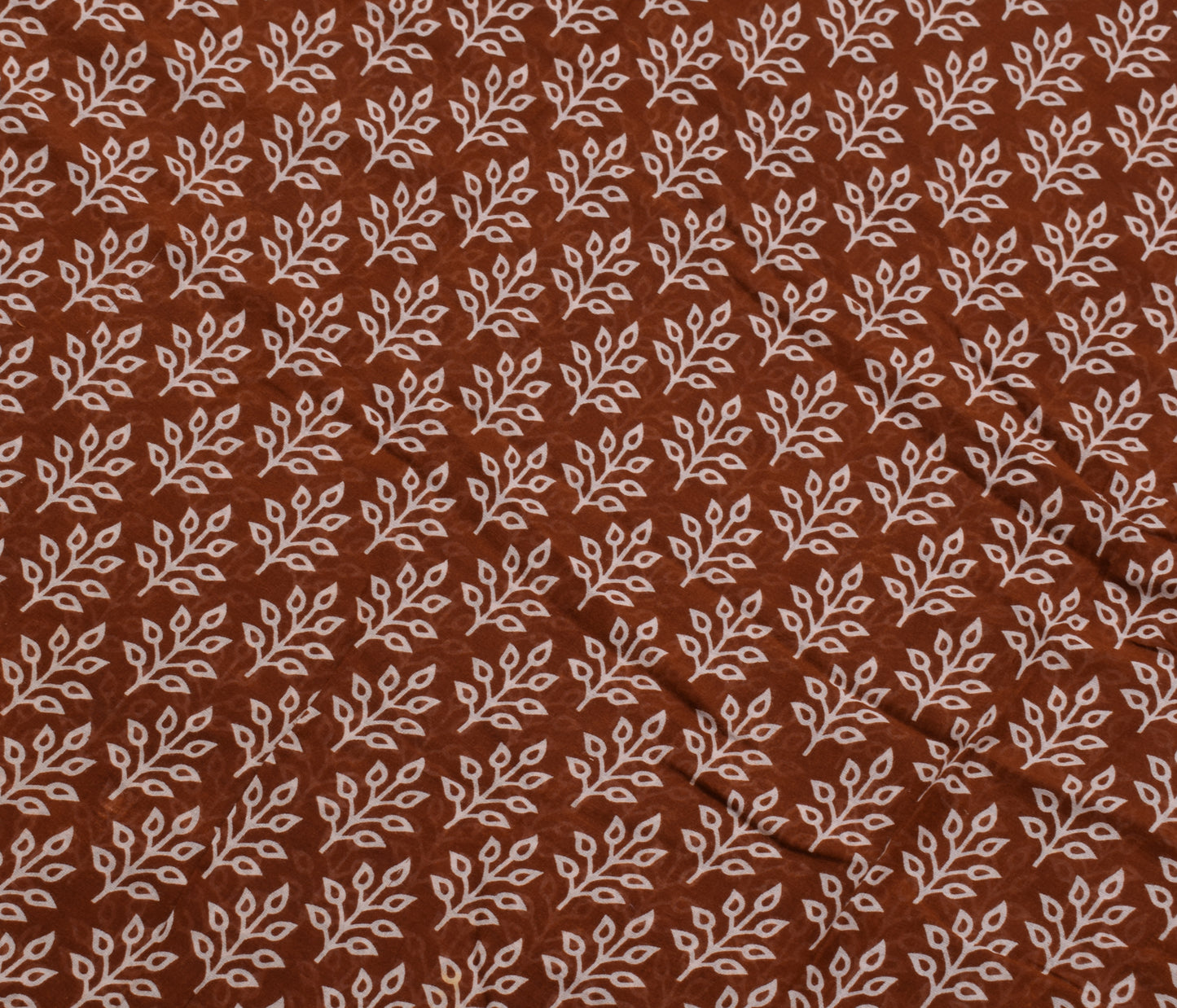 Sushila Vintage Brown Saree 100% Pure Cotton Printed Floral Soft Craft Fabric