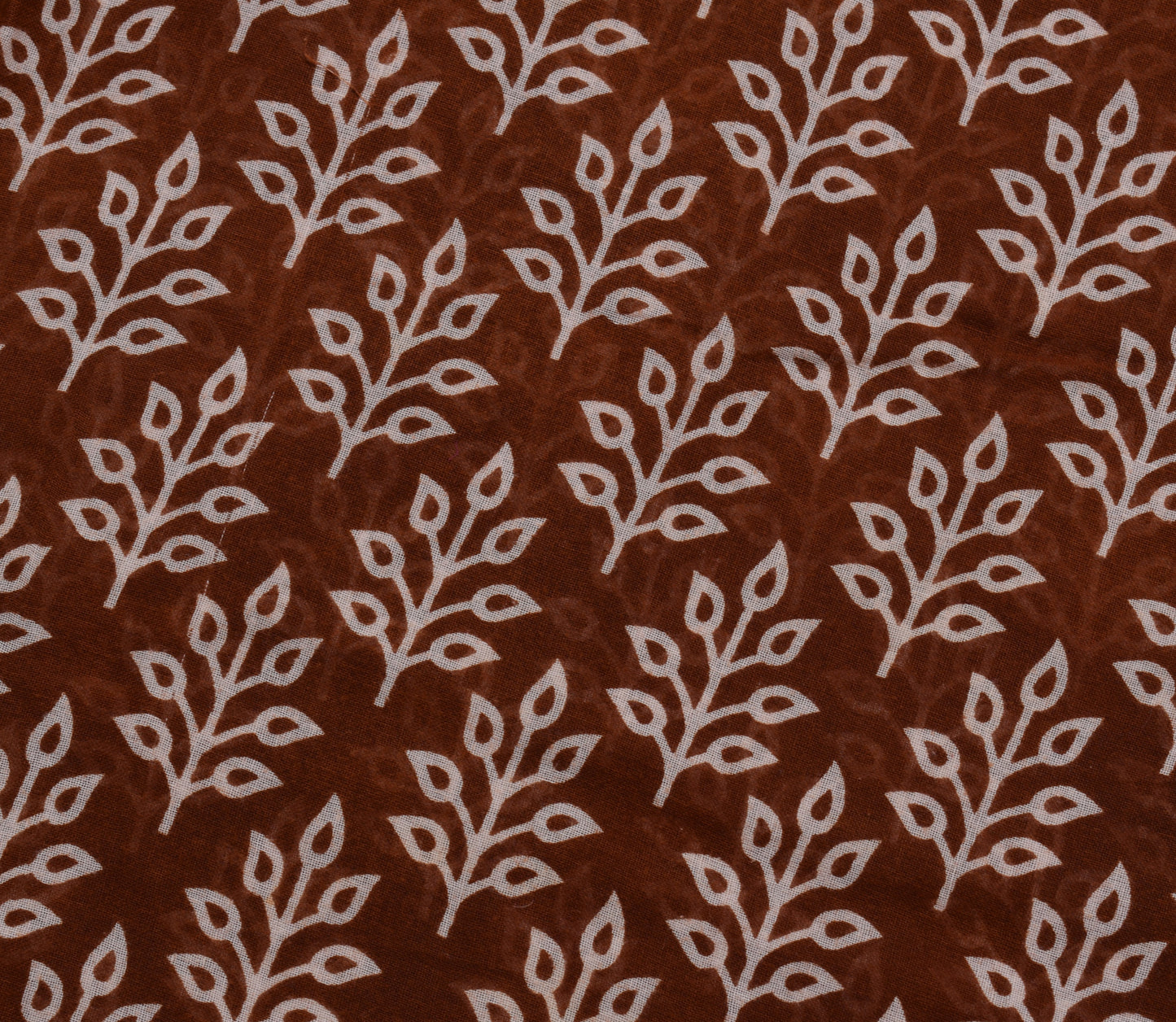 Sushila Vintage Brown Saree 100% Pure Cotton Printed Floral Soft Craft Fabric