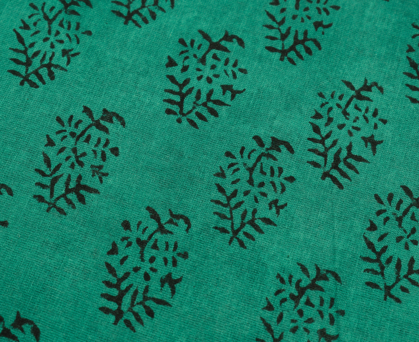 Sushila Vintage Green Indian Saree 100% Pure Cotton Printed Floral Craft Fabric