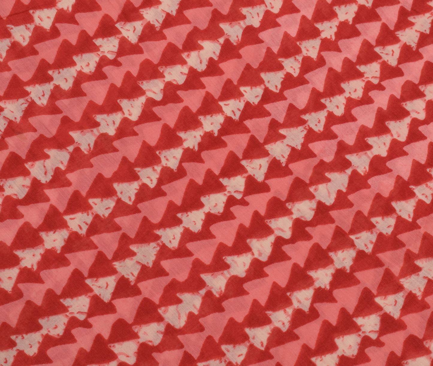 Sushila Vintage Red Indian Saree 100% Pure Cotton Printed Soft Craft Fabric