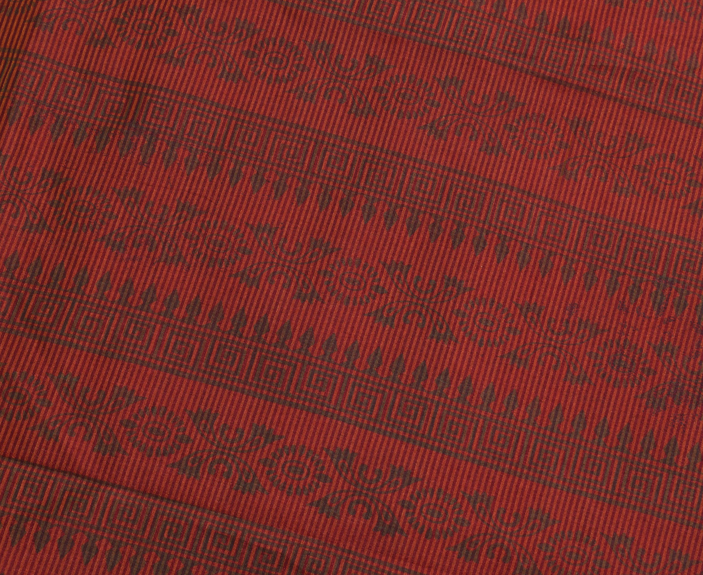 Sushila Vintage Maroon Saree Blend Cotton Silk Printed Floral Craft Fabric