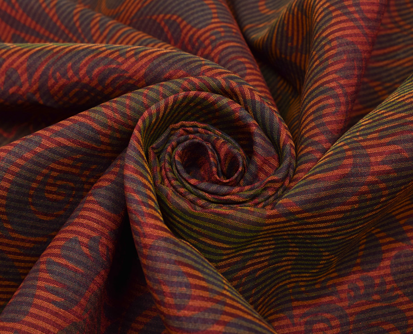Sushila Vintage Maroon Saree Blend Cotton Silk Printed Floral Craft Fabric