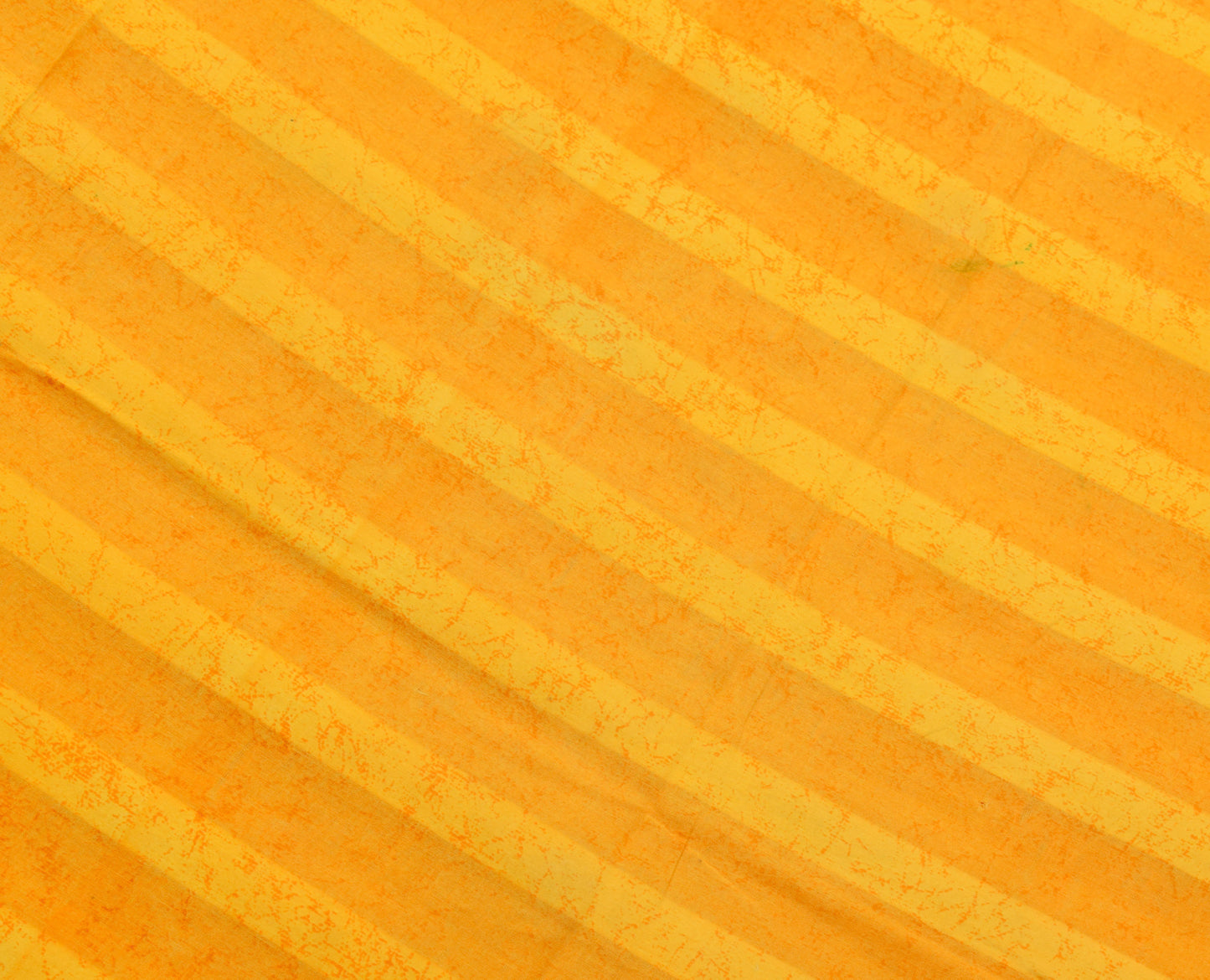 Sushila Vintage Orange Saree 100% Pure Cotton Printed Striped Soft Craft Fabric