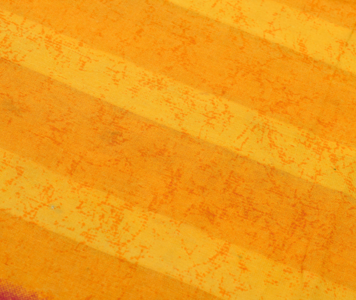 Sushila Vintage Orange Saree 100% Pure Cotton Printed Striped Soft Craft Fabric