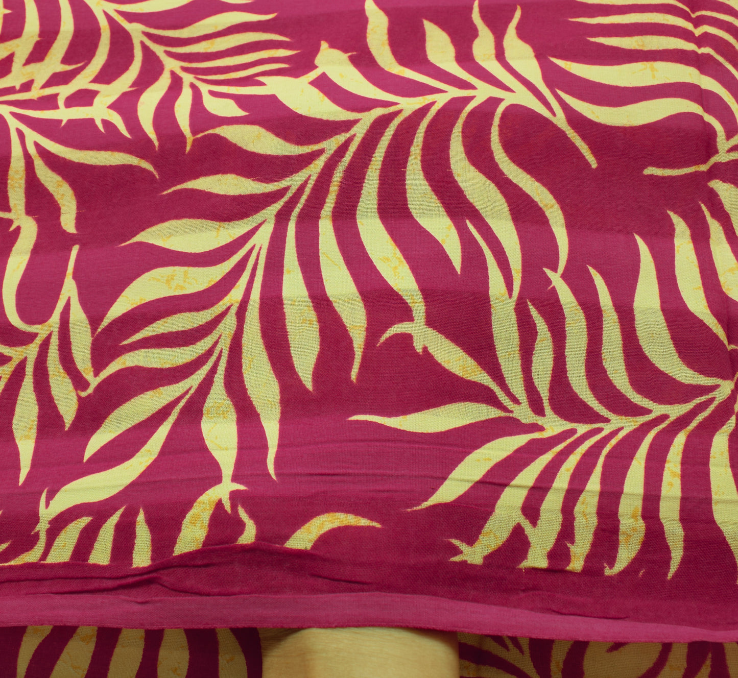Sushila Vintage Orange Saree 100% Pure Cotton Printed Striped Soft Craft Fabric
