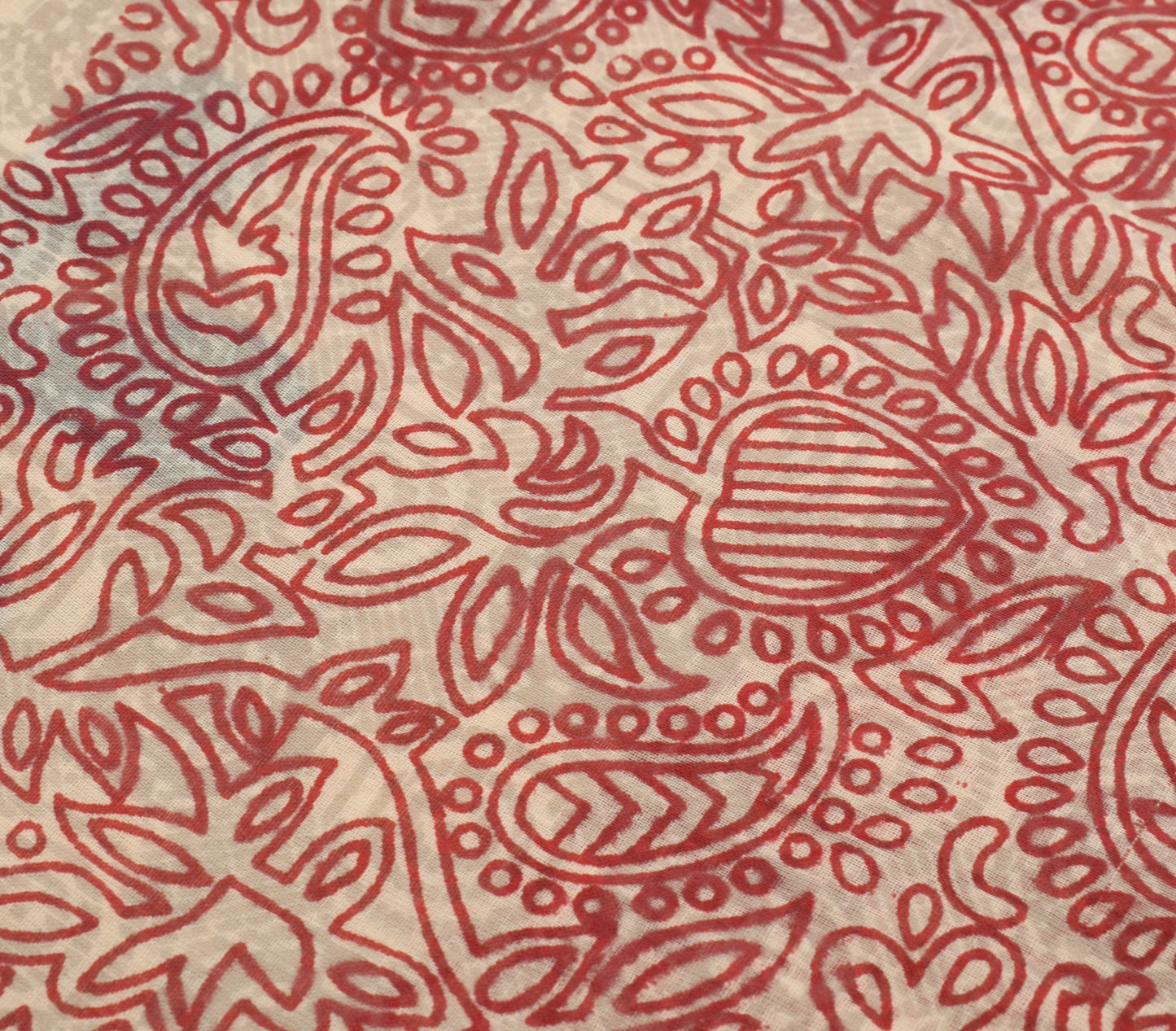 Sushila Vintage Cream Saree 100% Pure Cotton Printed Floral Soft Craft Fabric
