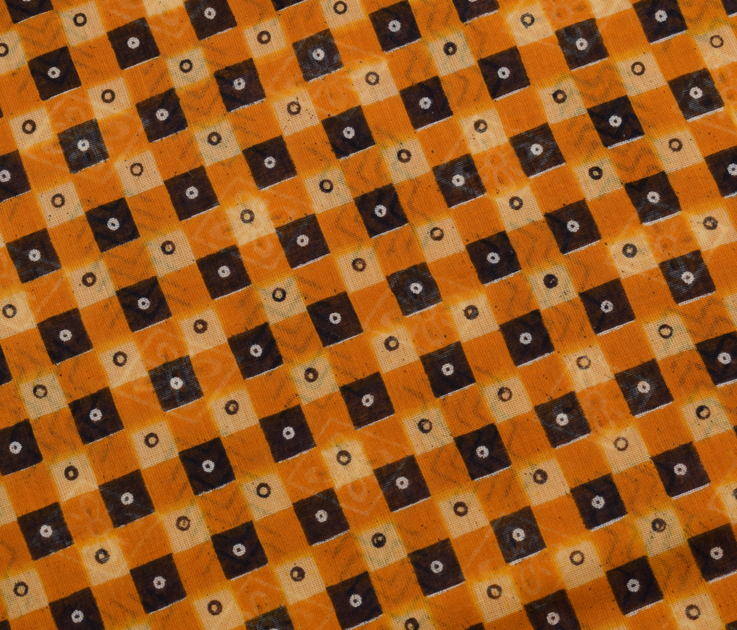 Sushila Vintage Mustard Saree 100% Pure Cotton Printed Floral Soft Craft Fabric