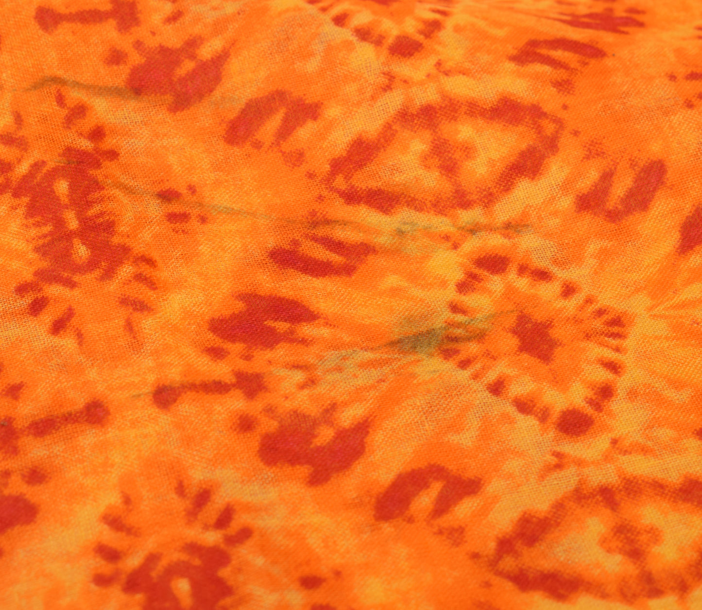 Sushila Vintage Dark Orange Indian Saree 100% Pure Cotton Printed Craft Fabric