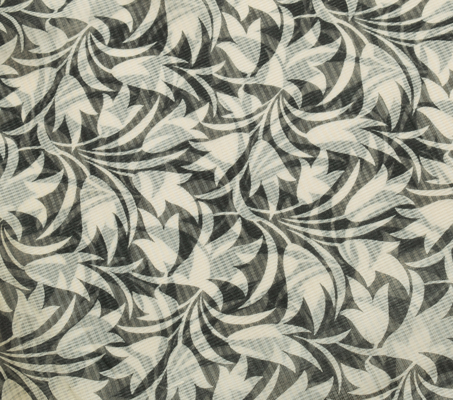 Sushila Vintage Black Indian Saree 100% Pure Cotton Printed Floral Craft Fabric