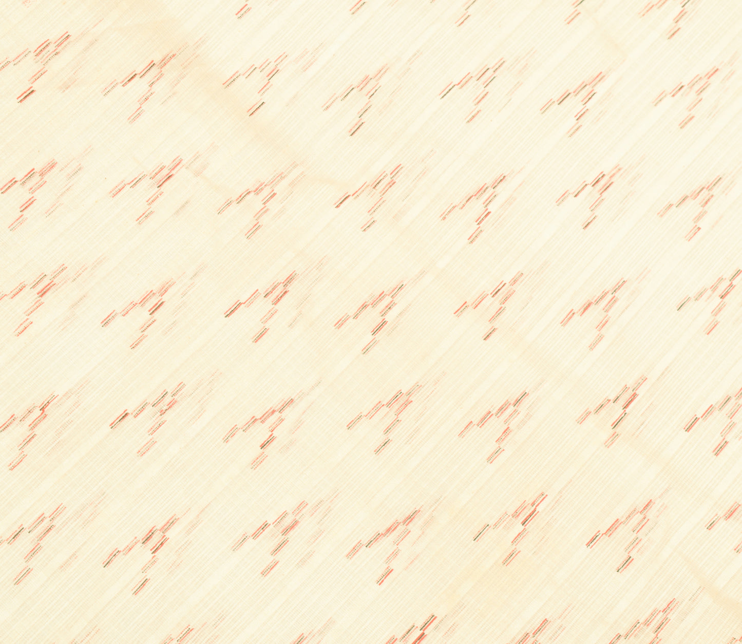 Sushila Vintage Cream Indian Saree Blend Cotton Hand Printed Floral Craft Fabric